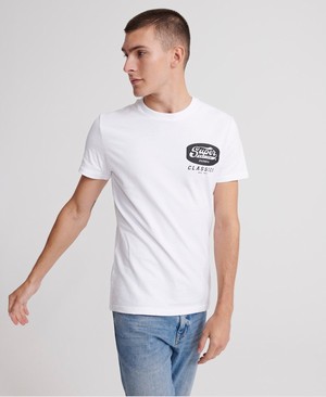 Superdry Monochrome Férfi Pólók Fehér | IHQBX3650